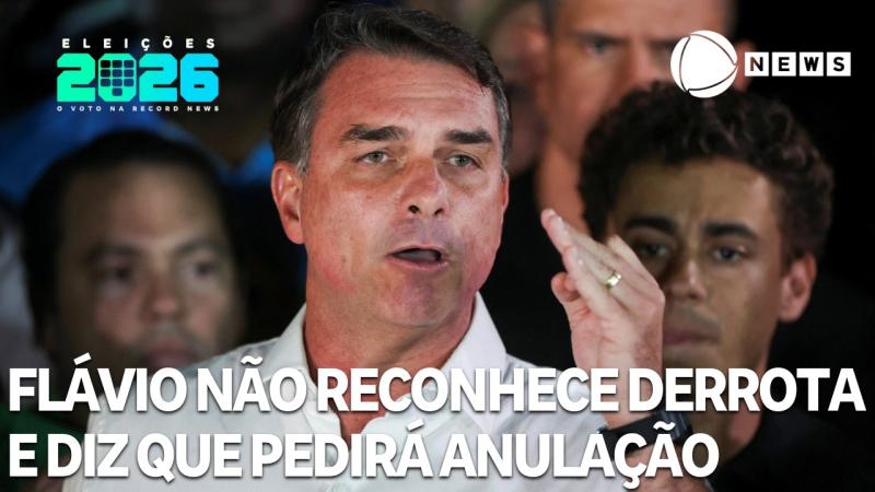 Flávio Bolsonaro não reconhece derrota e diz que pedirá anulação da eleição